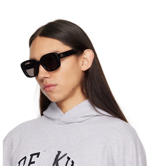 Balenciaga BB0295SK Sunglasses Black Frame gold metal Unisex - Picture 5 of 5